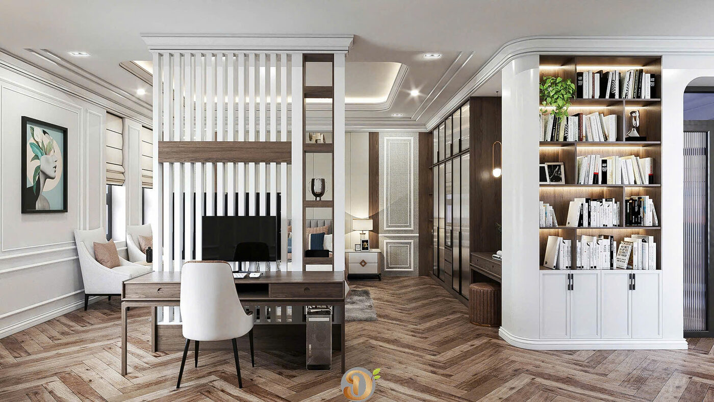 Nội thất tủ kệ gỗ được cung cấp và lắp đặt trọn gói