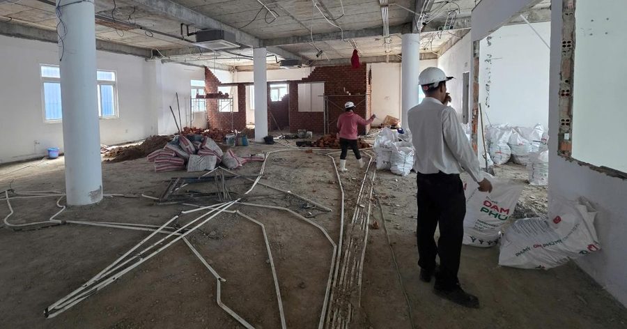 Triển khai công trình tại xưởng 1